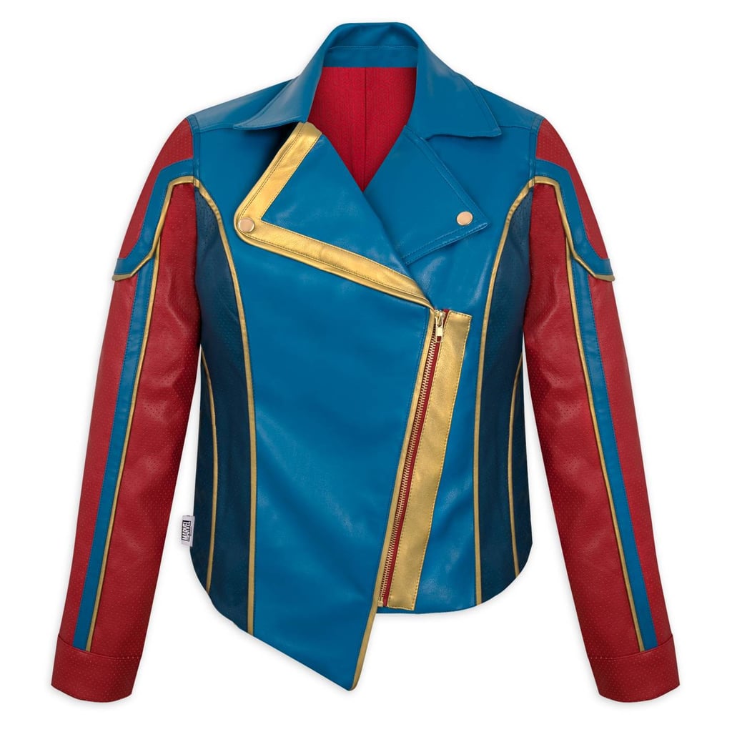 For "Ms. Marvel" Fans: Ms. Marvel Simulated Leather Jacket For Women