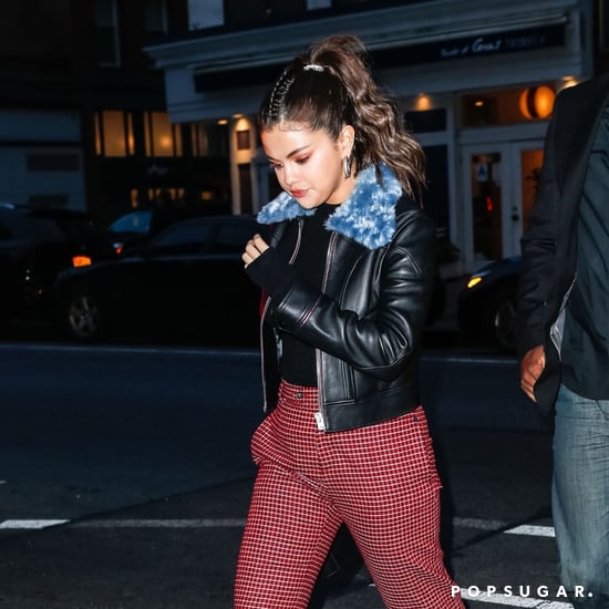 Selena Gomez Leather Jacket Blue Collar