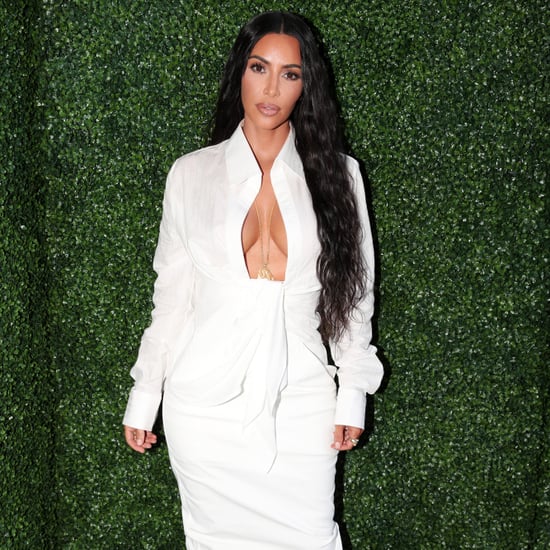 Kim Kardashian's White Shirt and Skirt June 2018