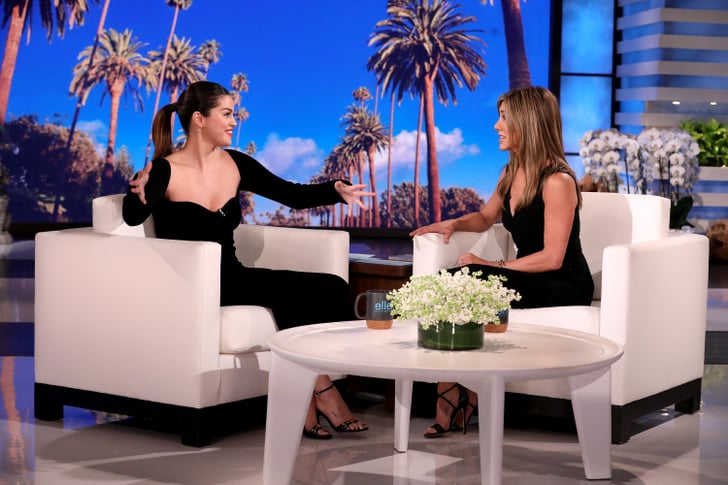 Jennifer Aniston and Selena Gomez in Black Dresses on Ellen