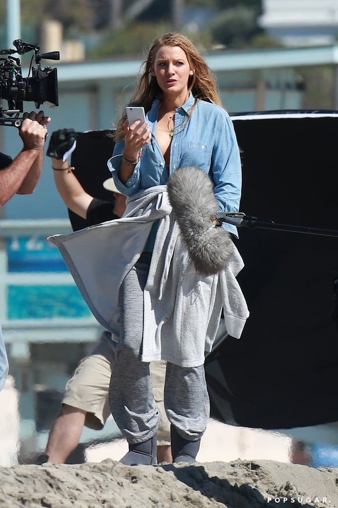 Blake Lively Pregnant on Set April 2016
