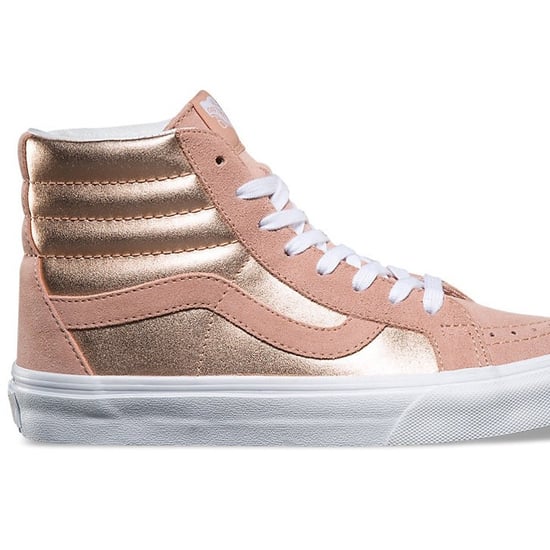 Vans Rose Gold High Top Sneakers