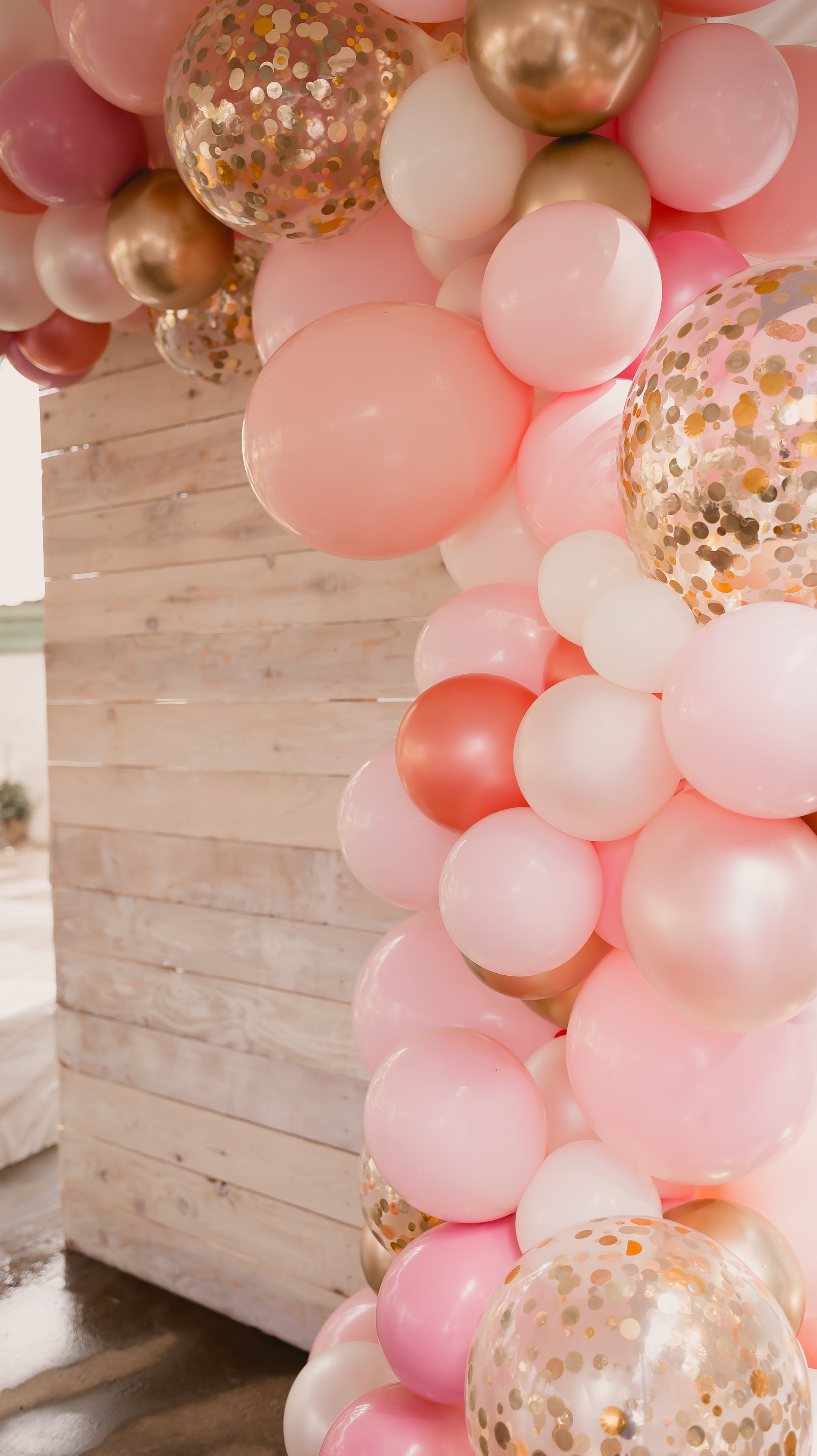 pink and rose gold baby shower