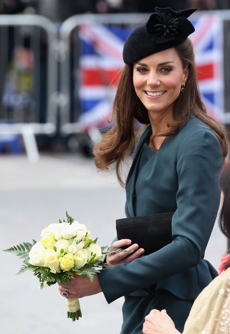 Kate Holding Her Flowers 2012