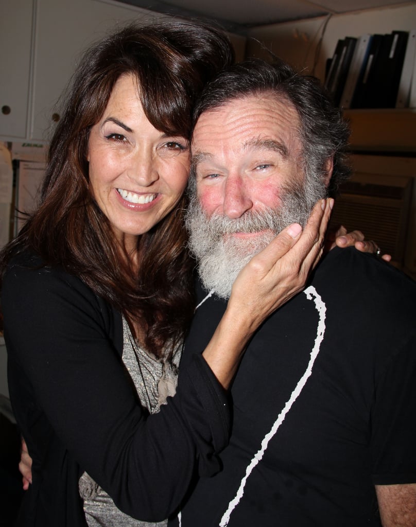 Robin's wife, Susan Schneider, paid him a visit backstage at his hit Broadway play Bengal Tiger at the Baghdad Zoo during its run in June 2011.