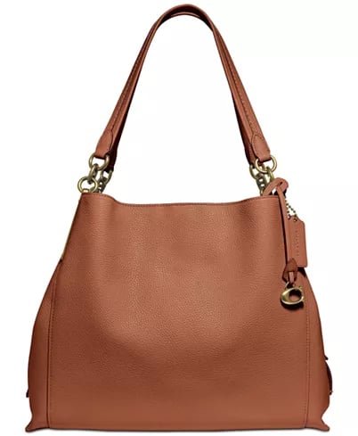 COACH Polished Pebble Leather Dalton 31 Shoulder Bag