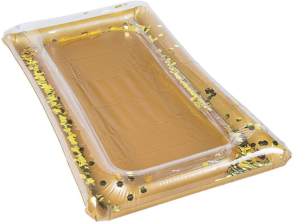 Forum Novelties Party Buffet Inflatable Cooler, 4.5 Feet x 28", Gold With Confetti