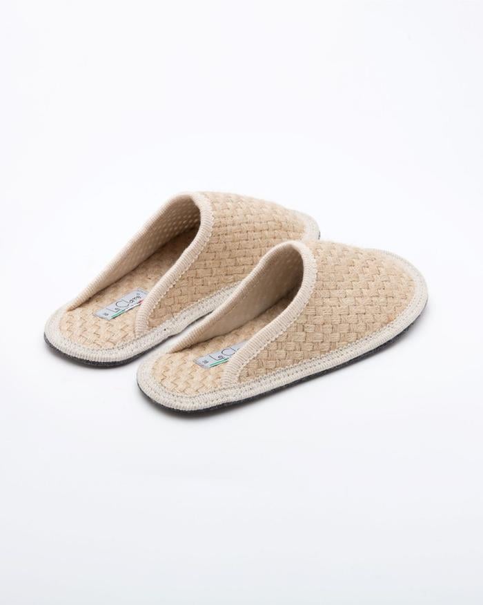 Le Clare Stella Woven Hemp Slippers