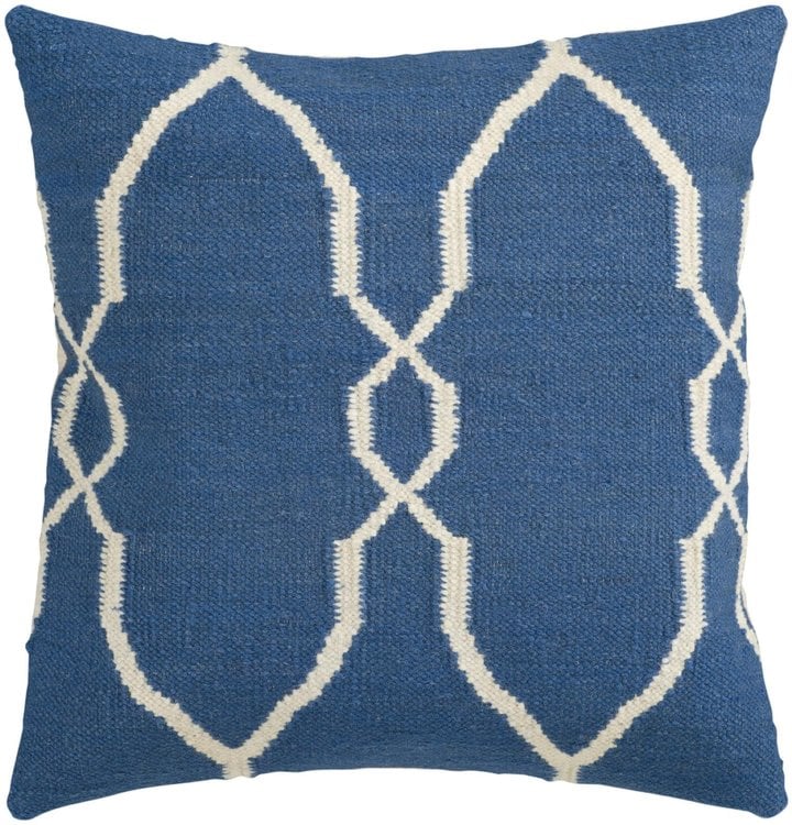 Surya Juxtaposed Geometric Polyester Pillow, Blue, 22" x 22" Couch