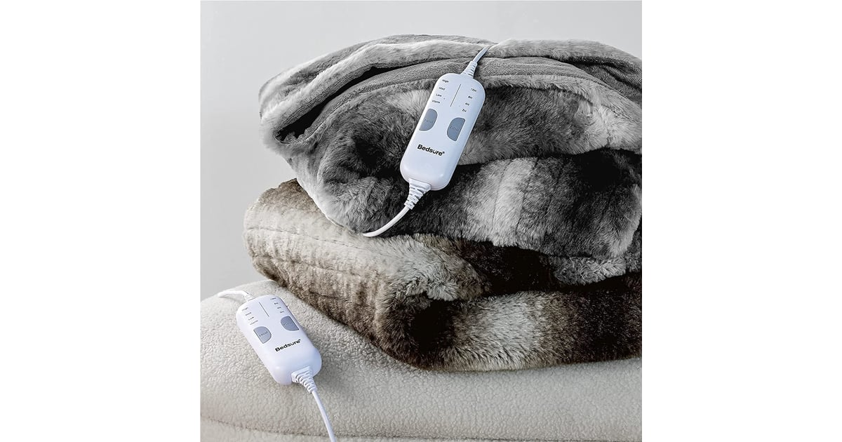 Best Faux Fur Heated Blanket on Amazon Bedsure Faux Fur Low Voltage Heated Blanket Best