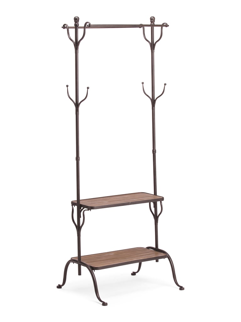 Wood and Metal Clothing Rack