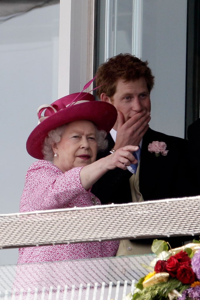 The queen and Prince Harry watched a horse race together in 2011.