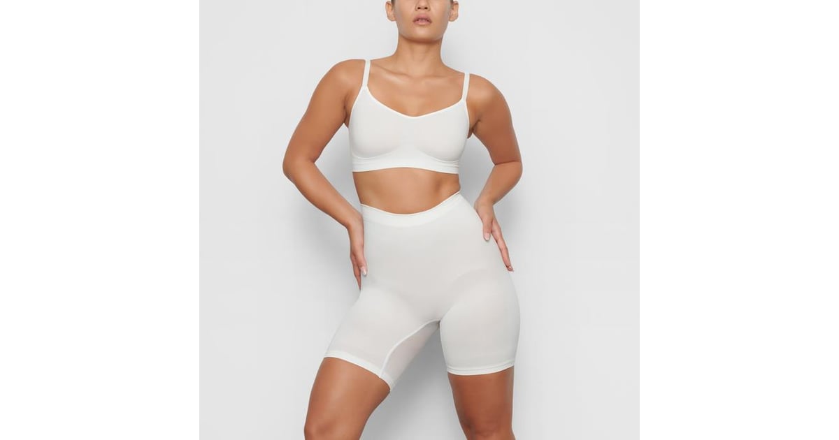 Skims Mid Thigh Sculpting Short in Marble, A Skims Shapewear Collection  For Brides Has Arrived, and Yes, There's Something Blue