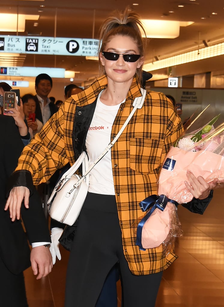 Gigi Hadid Storets Plaid Jacket November 2018