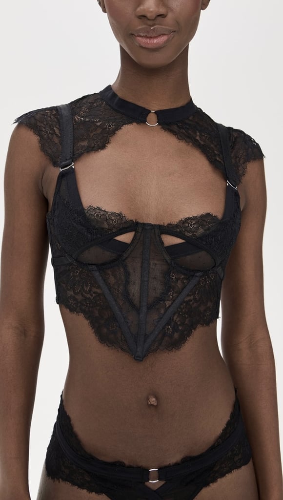 Thistle and Spire Minna Bodice Bra Top ($88)
In case you're looking for a piece that's slightly different from the average bra, look no further than this bodice from Thistle and Spire. It's easier to wear than you think, with its nylon and elastane fabrication, adjustable shoulder straps, and front cutouts to feel confident.