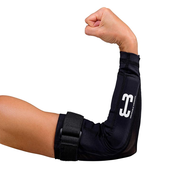 Wearable Weights Weighted Black Workout Compression Arm Sleeves