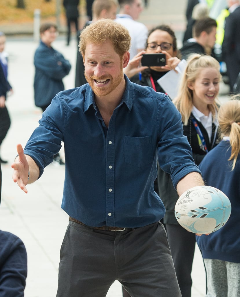 Prince Harry at Russell Youth Centre in Nottingham 2016