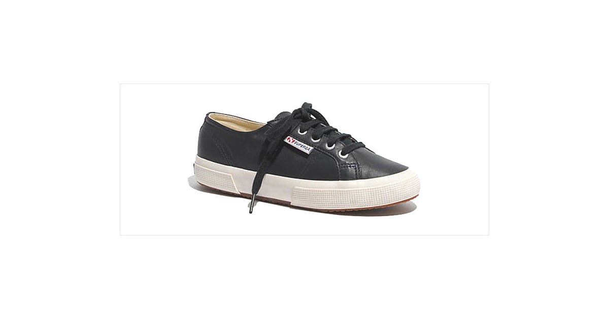 superga charcoal leather