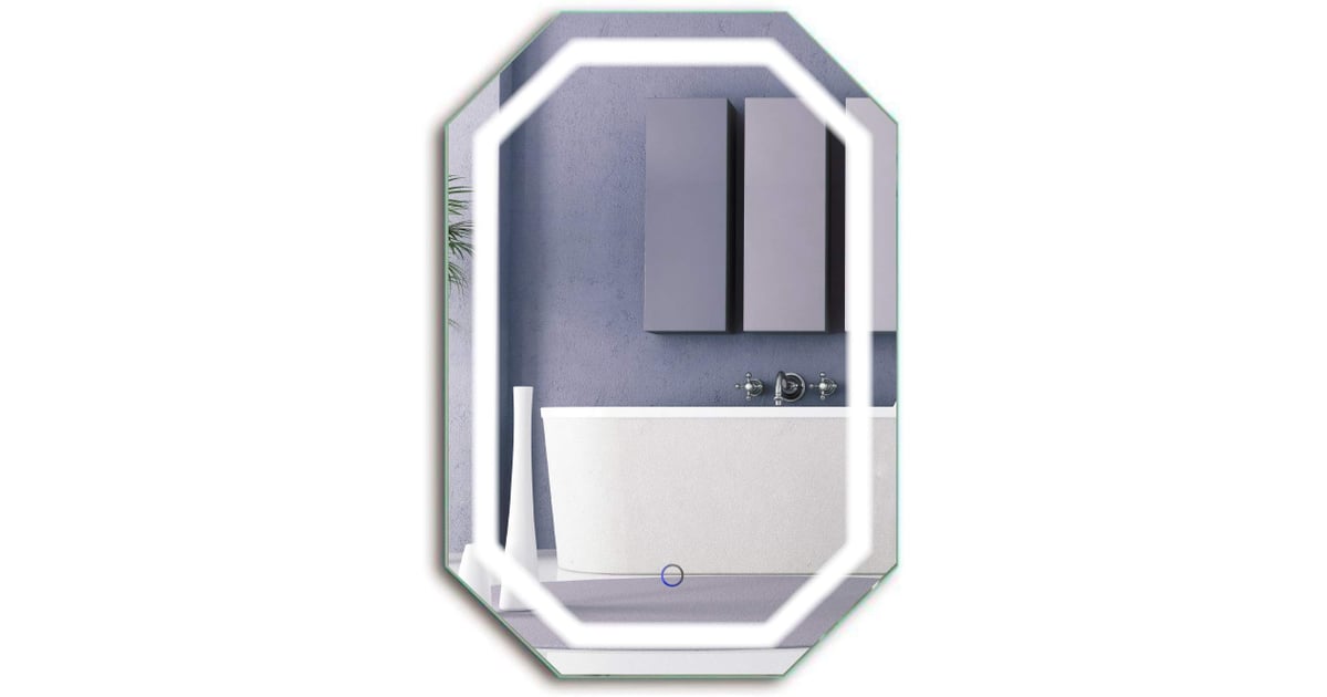 Krugg Octagon LED Bathroom Mirror Best Mirrors on Amazon POPSUGAR