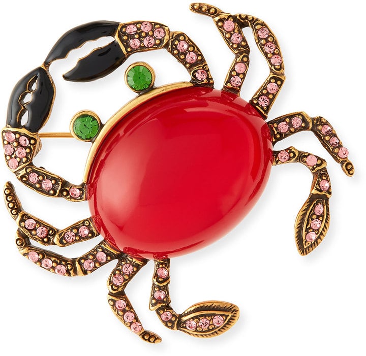 Oscar de la Renta Crab Brooch