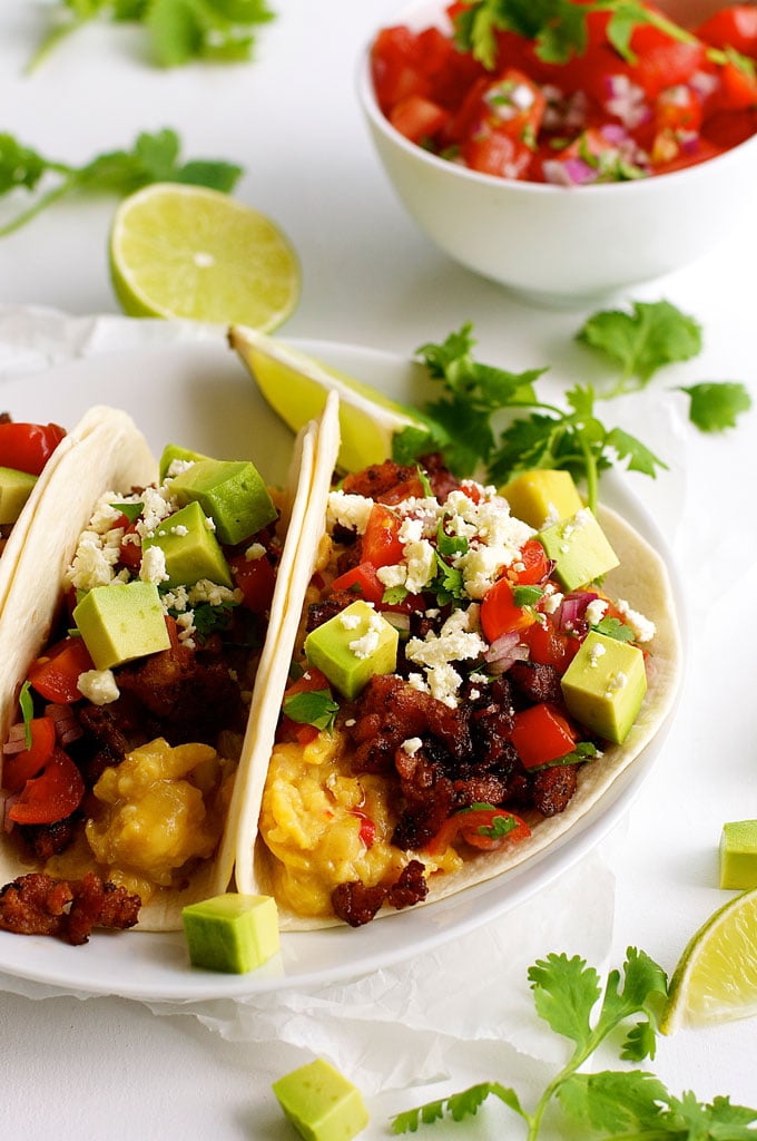 Mexican Breakfast Tacos With Chorizo and Egg