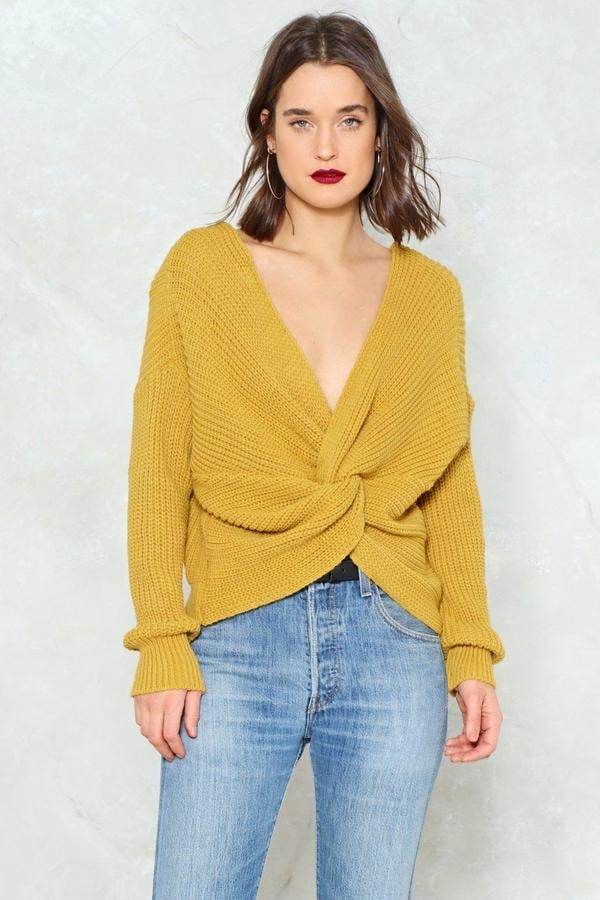 Nasty Gal Knot My Fault Oversize Sweater