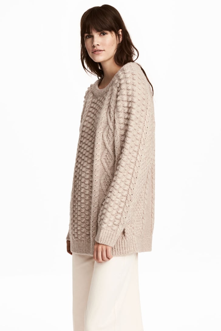 H&M Knit WoolBlend Sweater Best Neutral Sweaters 2018 POPSUGAR