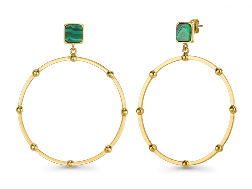 Missoma Gold Malachite Chandelier Hoops