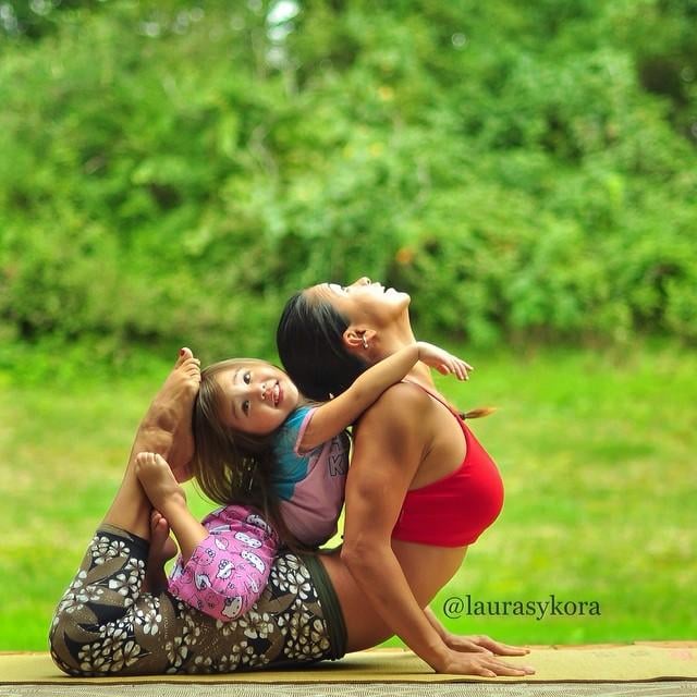 Mom and Daughter Yoga Photos