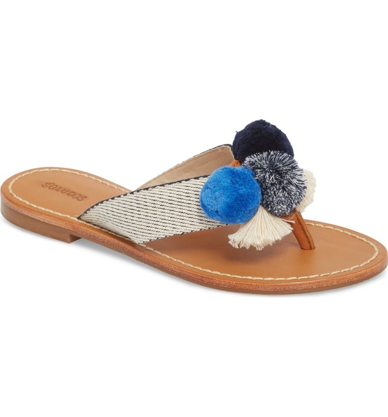 Soludos Capri Pompom Flip Flop Sandal