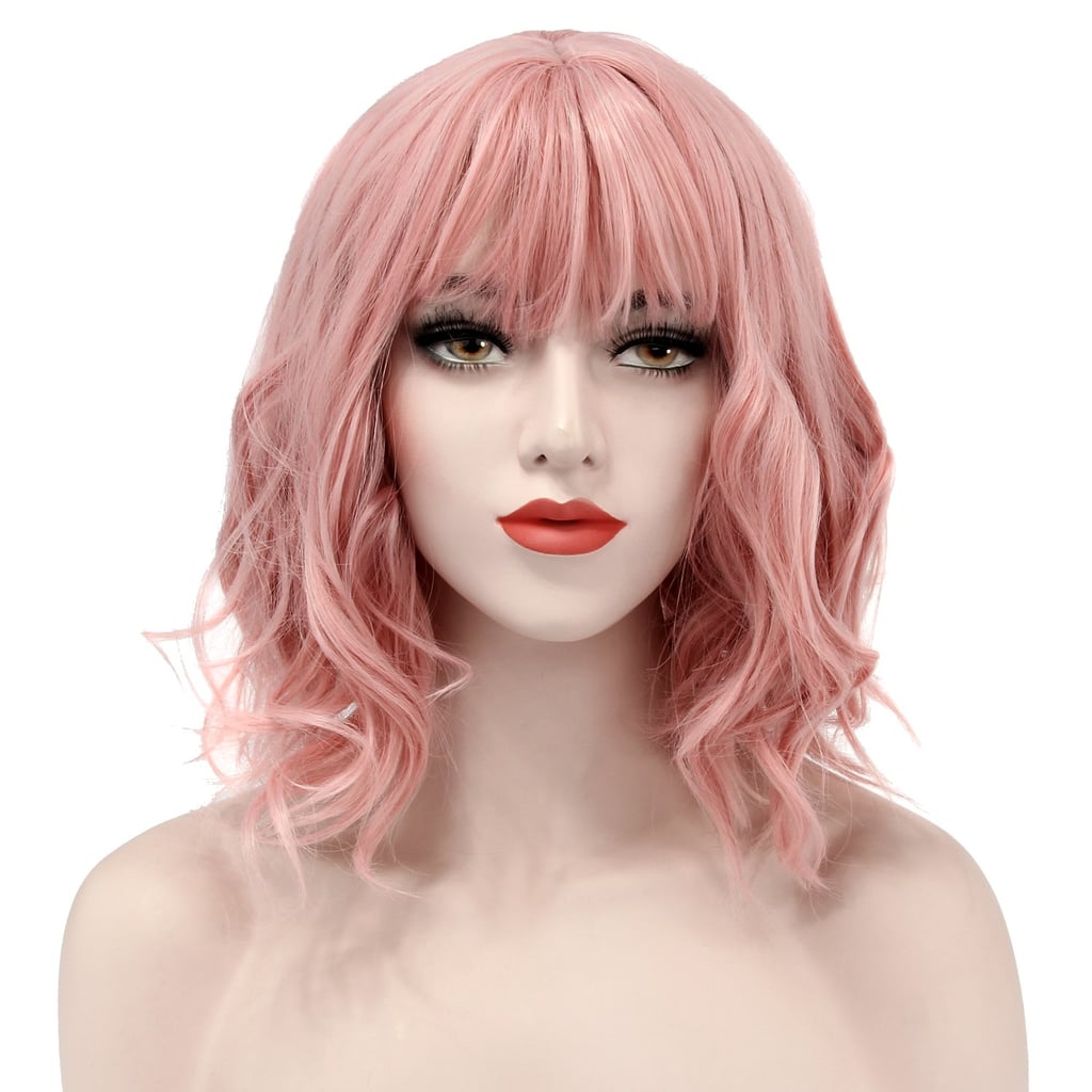 eNilecor Pink Wig With Bangs