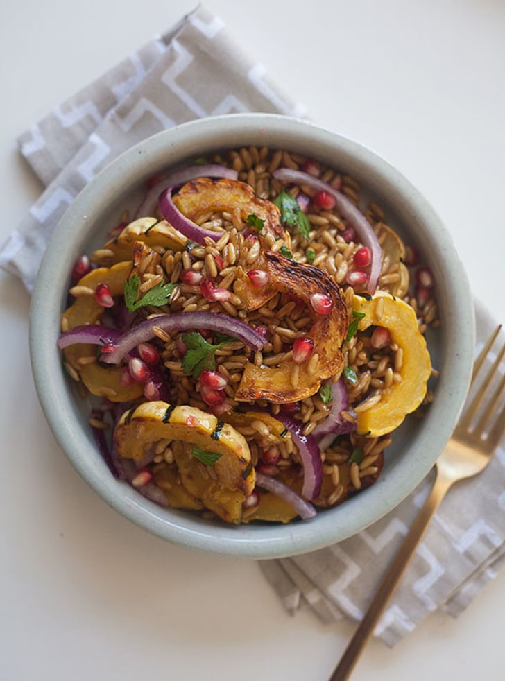 Farro Salad With Delicata Squash and Pomegranate Whole Grain Salad