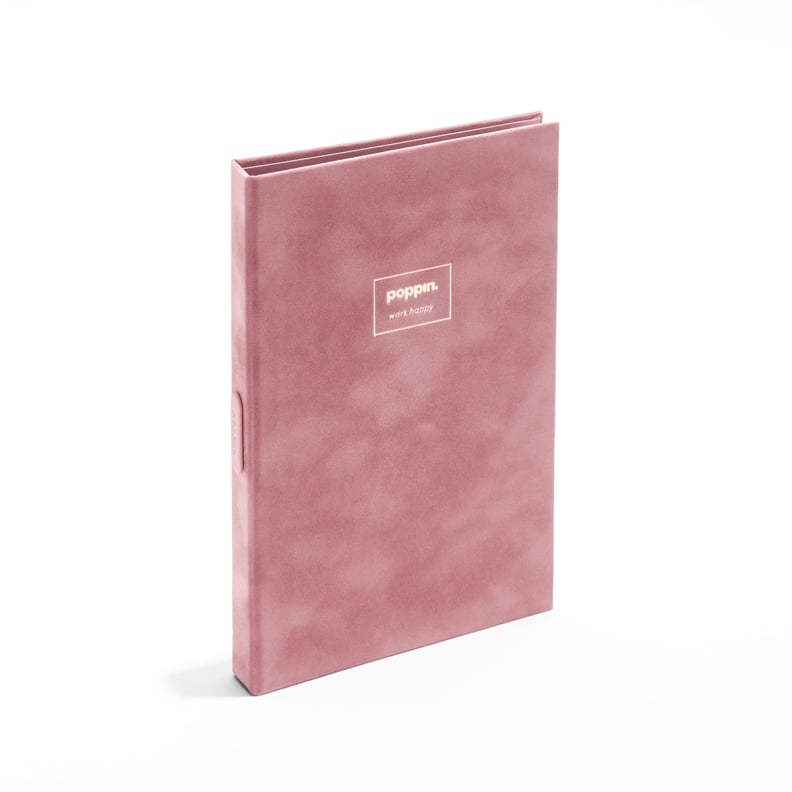 Dusty Rose Velvet Medium Padfolio With Writing Pad