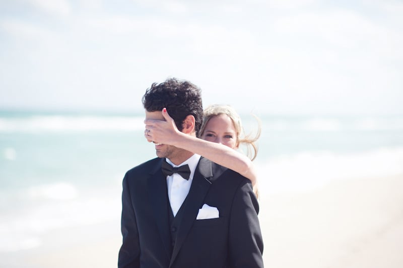 The Timing
One of our tips for a nontraditional wedding is to be spontaneous, which is possible when you're eloping because you don't have to work around your third cousin's graduation or deal with out-of-towners making flight reservations. How cute are these two?
Photo by Paper Antler via Style Me Pretty