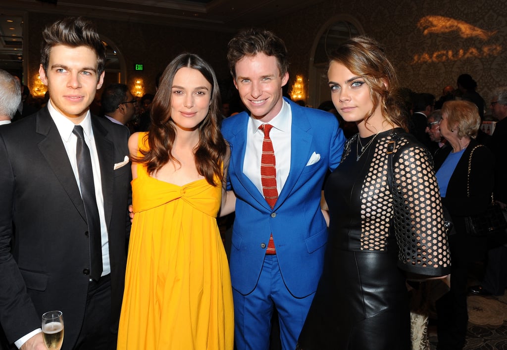 James Righton, Keira Knightley, Eddie Redmayne, and Cara Delevingne made a gorgeous bunch at the BAFTA event.