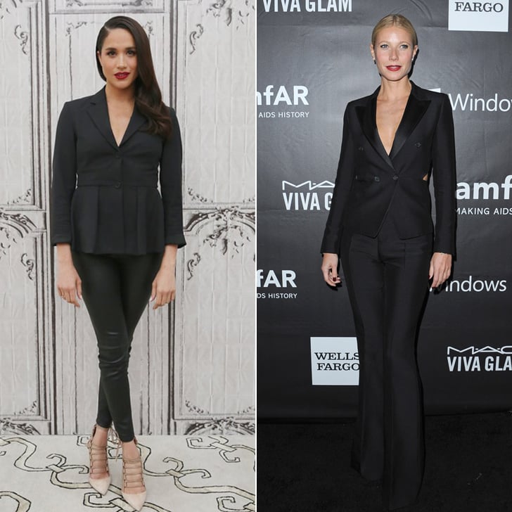 Meghan and Gwyneth Both Love a Good Black Suit For Events