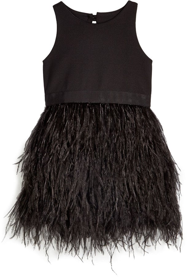 Milly Minis Blaire Feather-Skirt Sleeveless Dress ($275)