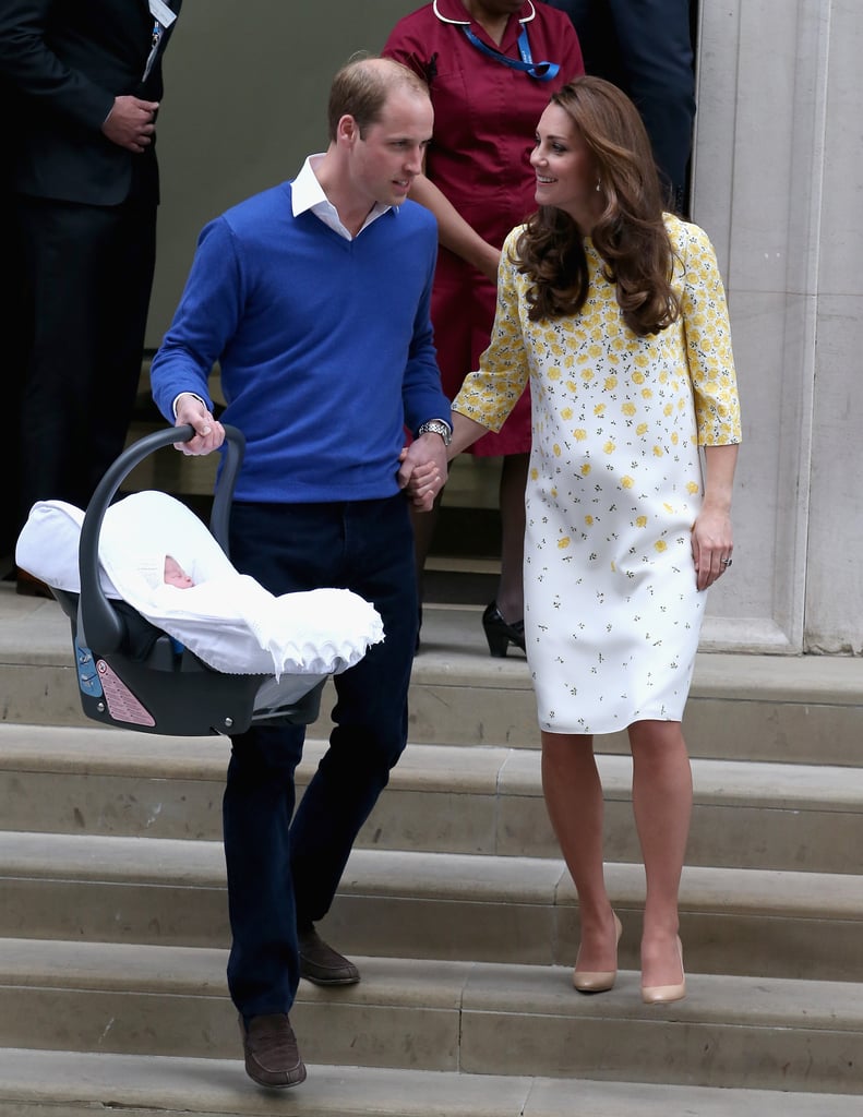 When Kate Was All Smiles Leaving the Hospital With Her Husband and New Baby