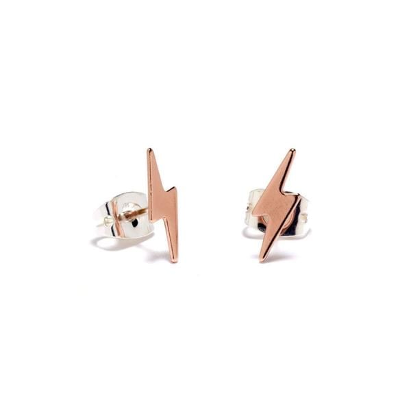Gold lightning studs