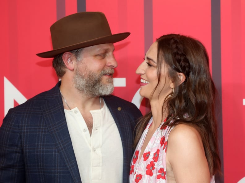 NEW YORK, NEW YORK - JULY 10: Joe Tippett and Sara Bareilles pose at the opening night of 