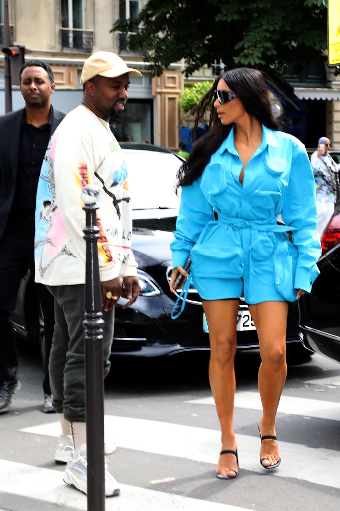 Kim Kardashian and Kanye West at Paris Fashion Week 2018