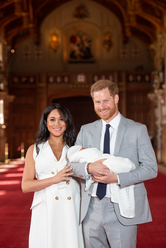 Meghan Markle White Trench Dress in Baby Pictures