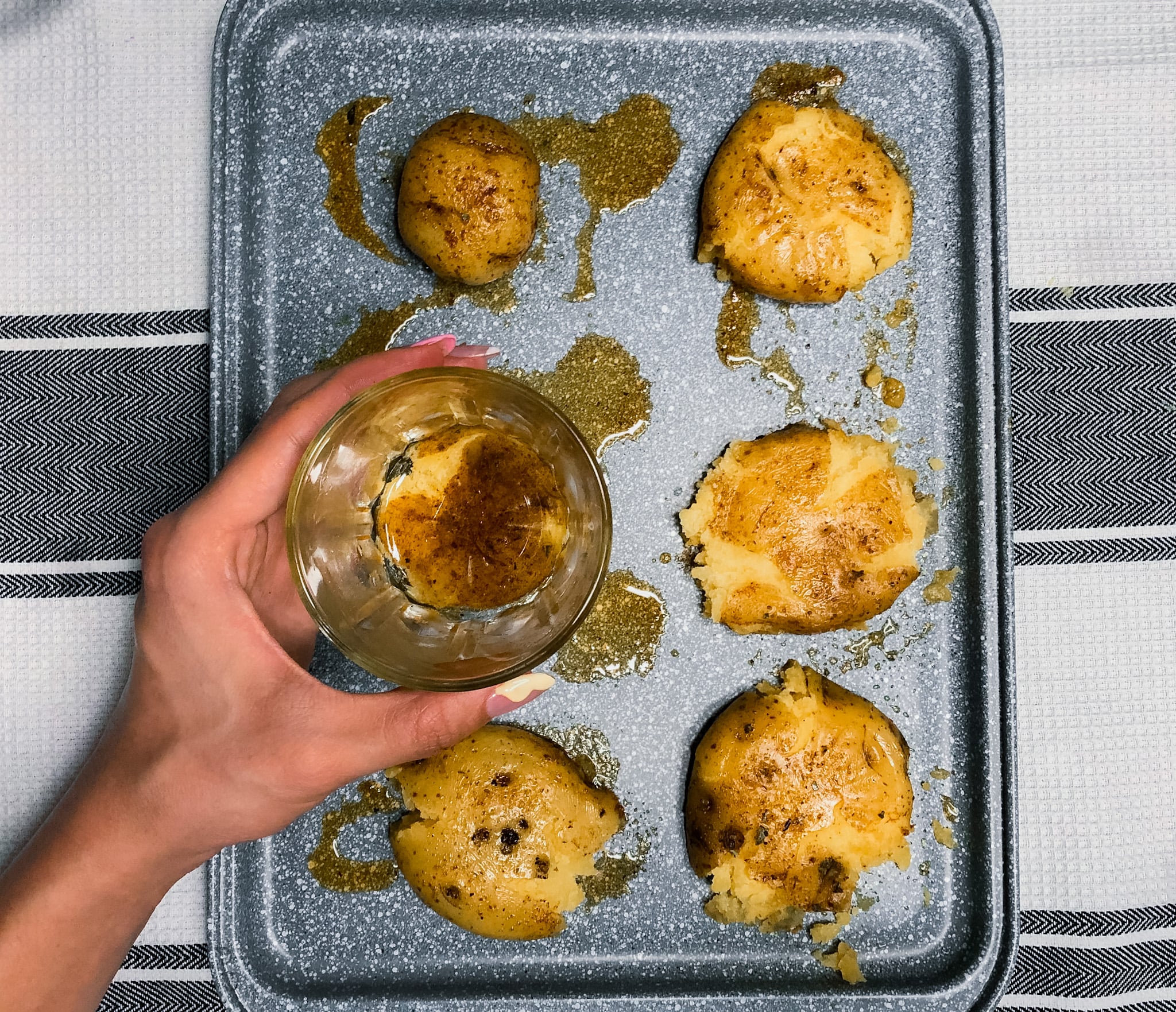 Mini Crispy Smashed Potatoes - Kayla's Kitch and Fix