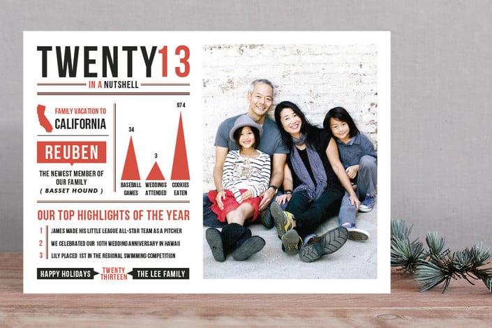 Minted's Year in a Nutshell Holiday Card
