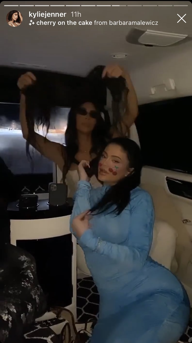 Kim and Kylie Playing With the Extensions