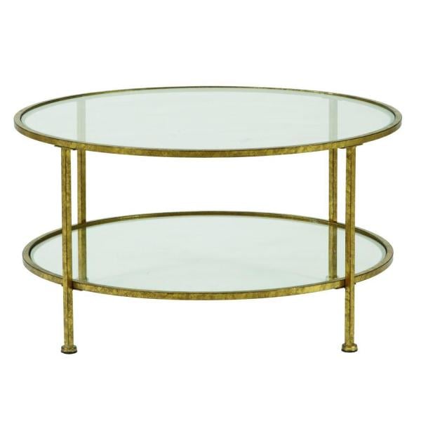 Home Decorators Collection Bella Aged Gold Coffee Table