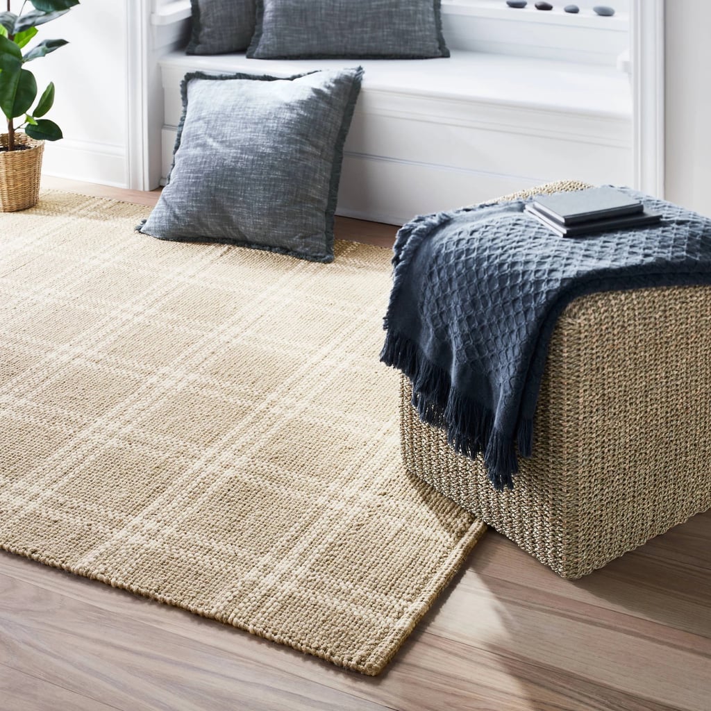Cottonwood Hand Woven Plaid Area Rug Neutral