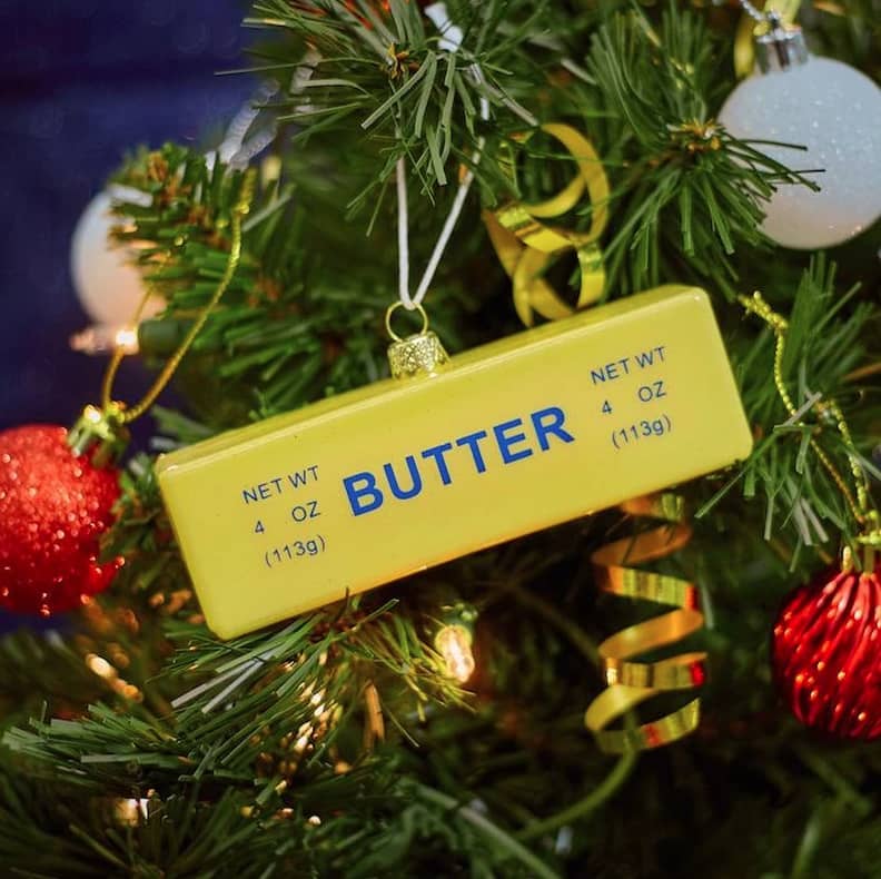Butter Stick Glass Ornament
