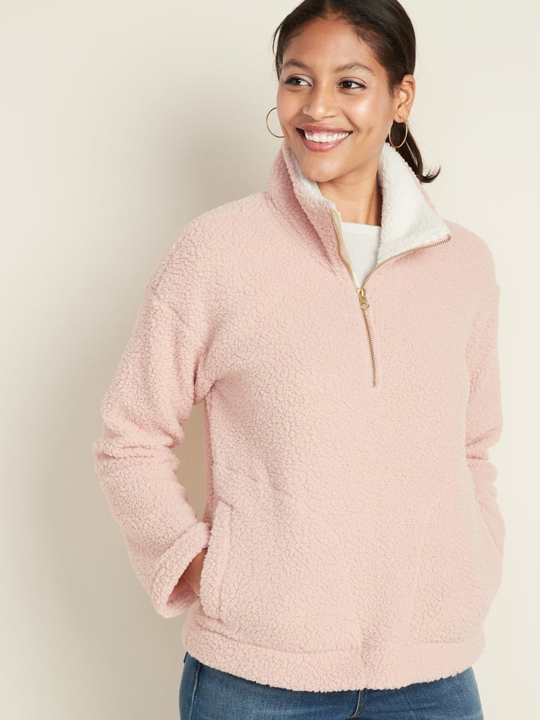 Old Navy Plush Sherpa 1/4-Zip Pullover