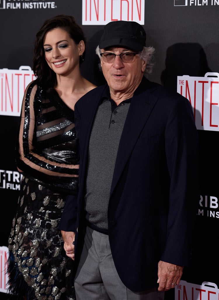 Anne Hathaway and Robert De Niro at The Intern NYC Premiere